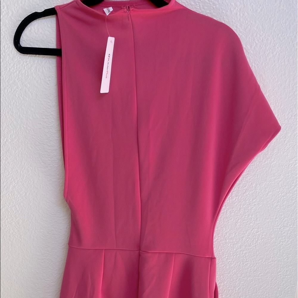 Pink jumpsuit with pockets
